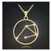 Stříbrný pozlacený náhrdelník znamení váhy Minet Stars JMAS9510GN45