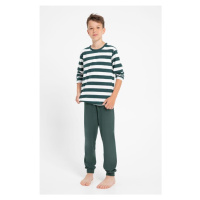 Chlapecké pyžamo Blake zeleno-bílé pro starší