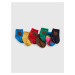 Sada sedmi párů dětských ponožek v modré, hnědé a červené barvě GAP