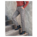 Blancheporte Chino kostkované kalhoty černá/šedá