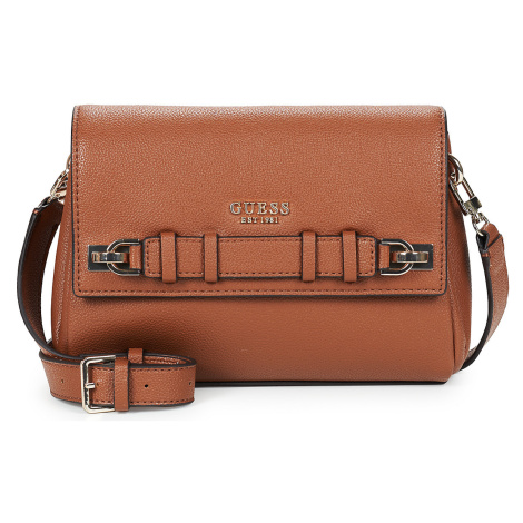 Guess GREGORIA FLAP CROSSBODY Hnědá