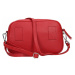Trendy dámská kožená ledvinko crossbody kabelka Facebag - červená