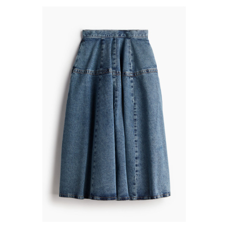 H & M - Kolová džínová sukně - modrá H&M