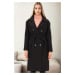 Z6765 DEWBERRY WOMEN'S COAT-BLACK-2