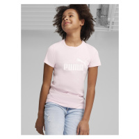 Světle růžové holčičí tričko Puma ESS Logo Tee