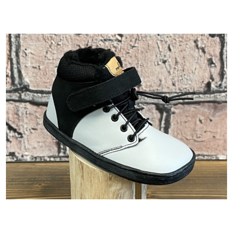 Pegres Barefoot BF40 Dětské zimní kotníkové boty šedé