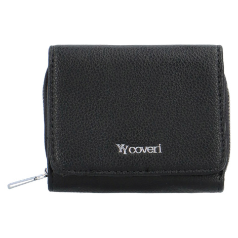 Malá dámská koženková peněženka Rossalinn, černá Coveri