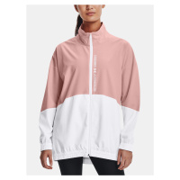 Under Armour Bunda Woven FZ Oversized Jacket-PNK - Dámské