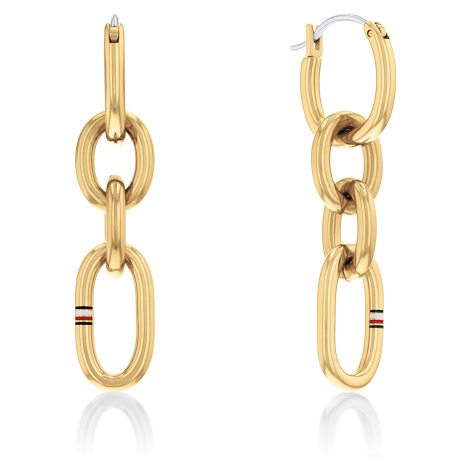 Tommy Hilfiger Moderní pozlacené náušnice Contrast Link Chain 2780786