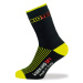 BIOTEX Cyklistické ponožky klasické - TERMO - černá/žlutá