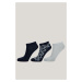 PONOŽKY GANT MONOGRAM ANKLE SOCKS 3-PACK EVENING BLUE