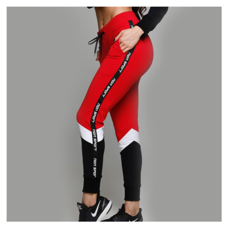 NDN - Dámske kalhoty NORKA X051 (červeno-černá) - NDN Sport