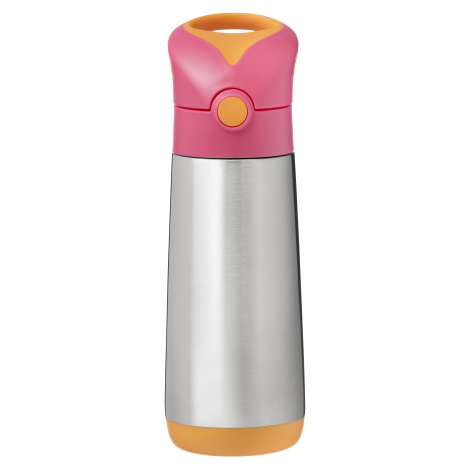 Termoska na pití s brčkem 500 ml - růžová/oranžová b.box