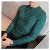Texturovaný pánský svetr s dlouhým rukávem