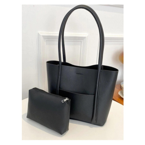 97735 Dewberry Classic Womens Shoulder Bag with Wallet-BLACK