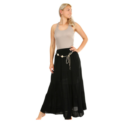 Dlouhá dámská maxi sukně s elegantním páskem