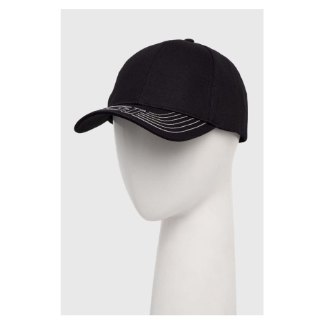 Bavlněná baseballová čepice Guess černá barva, s aplikací, V4RZ02 WFKN0