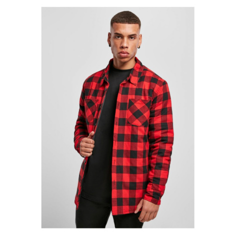 Padded Check Flannel Shirt - black/red Urban Classics