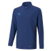 Puma TEAMCUP 1/4 ZIP TOP Chlapecká sportovní mikina, modrá, velikost