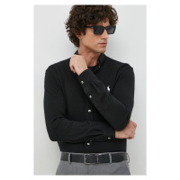 Košile Polo Ralph Lauren černá barva, regular, s límečkem button-down