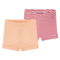 lupilu® Dívčí šortky s BIO bavlnou, 2 kusy (růžová/oranžová)