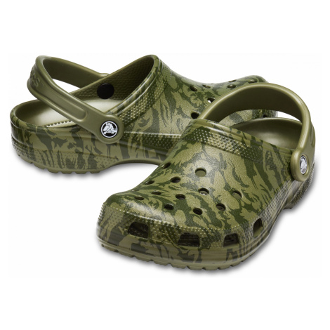 Crocs Classic Printed Camo Clog Army Green