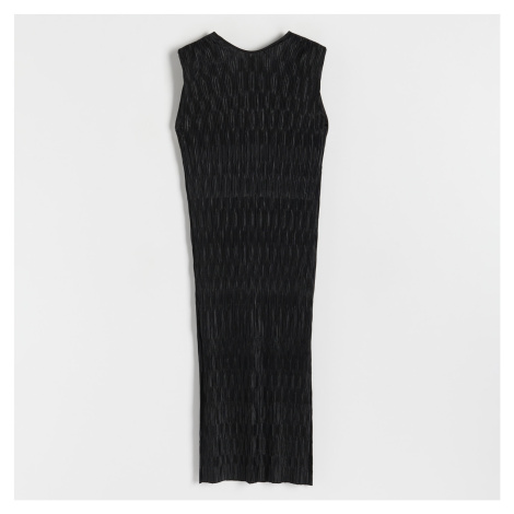 Reserved - Strukturované žerzejové šaty - Černý