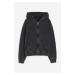 H & M - Oversized bunda na zip - černá