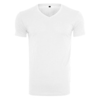 Build Your Brand Pánské tričko s výstřihem do V BY006 White
