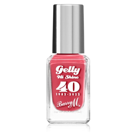 Barry M Gelly Hi Shine "40" 1982 - 2022 lak na nehty odstín Red Velvet 10 ml