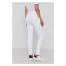 Kalhoty Karl Lagerfeld dámské, bílá barva, s aplikací