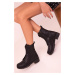 Soho Black Matte Women's Boots & Booties 13734