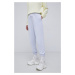 Kalhoty New Balance WP13555SIY dámské, fialová barva, hladké