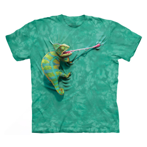 Pánské batikované triko The Mountain - Chameleon - zelené
