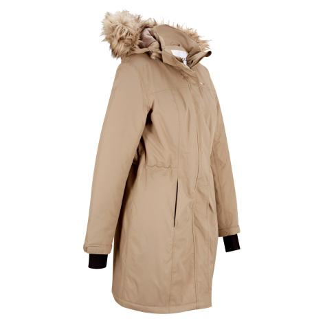 Teplý funkční kabát s imitátem kožešiny Bonprix