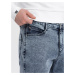Pánské mramorované džínové kalhoty SLIM FIT