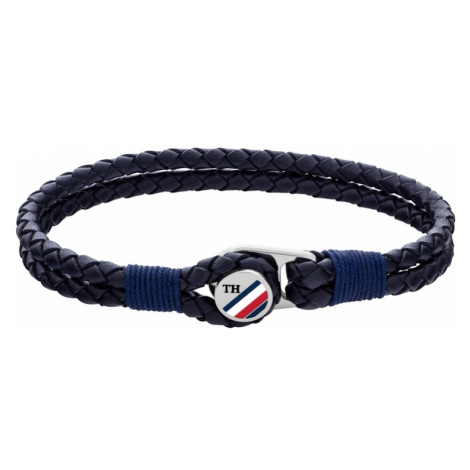 Tommy Hilfiger Náramek TOMMY HILFIGER - přírodní kůže, ocel TH-279-1074 19 cm (S) Modrá