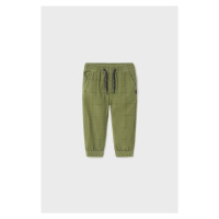 Dětské bavlněné kalhotky Mayoral zelená barva