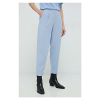 Kalhoty Bruuns Bazaar dámské, jednoduché, high waist