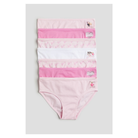 H & M - Bavlněné kalhotky 7 kusů - růžová H&M