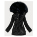 Černá dámská zimní bunda s kapucí (8951-A)