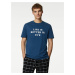 Tmavě modré pánské pyžamové tričko Marks & Spencer námořnická modrá