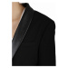 Černé sako s koženým límcem - REPLAY