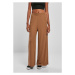 Ladies Rib Jersey Wide Leg Pants - darktaupe