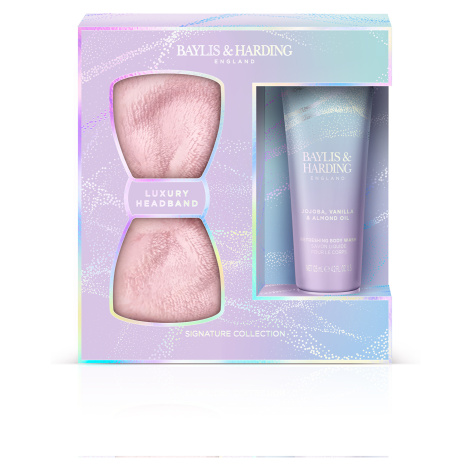 Baylis & Harding Dárková sada tělového mýdla a kosmetické čelenky Jojoba, Vanilka & Mandlový ole