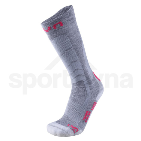 Ponožky UYN Ski Touring Socks W - šedá/růžová /42