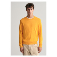 SVETR GANT COTTON LINEN C-NECK MEDAL YELLOW