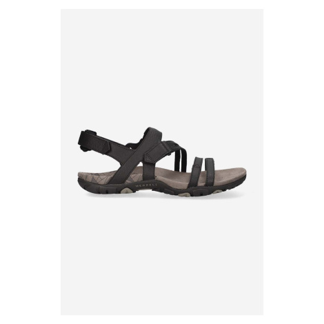 Kožené sandály Merrell dámské, černá barva