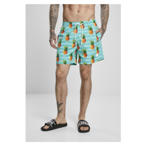 Šortky Urban Classics Pattern Swim Shorts - pineapple aop