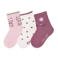Sterntaler Ponožky 3-pack cat pink